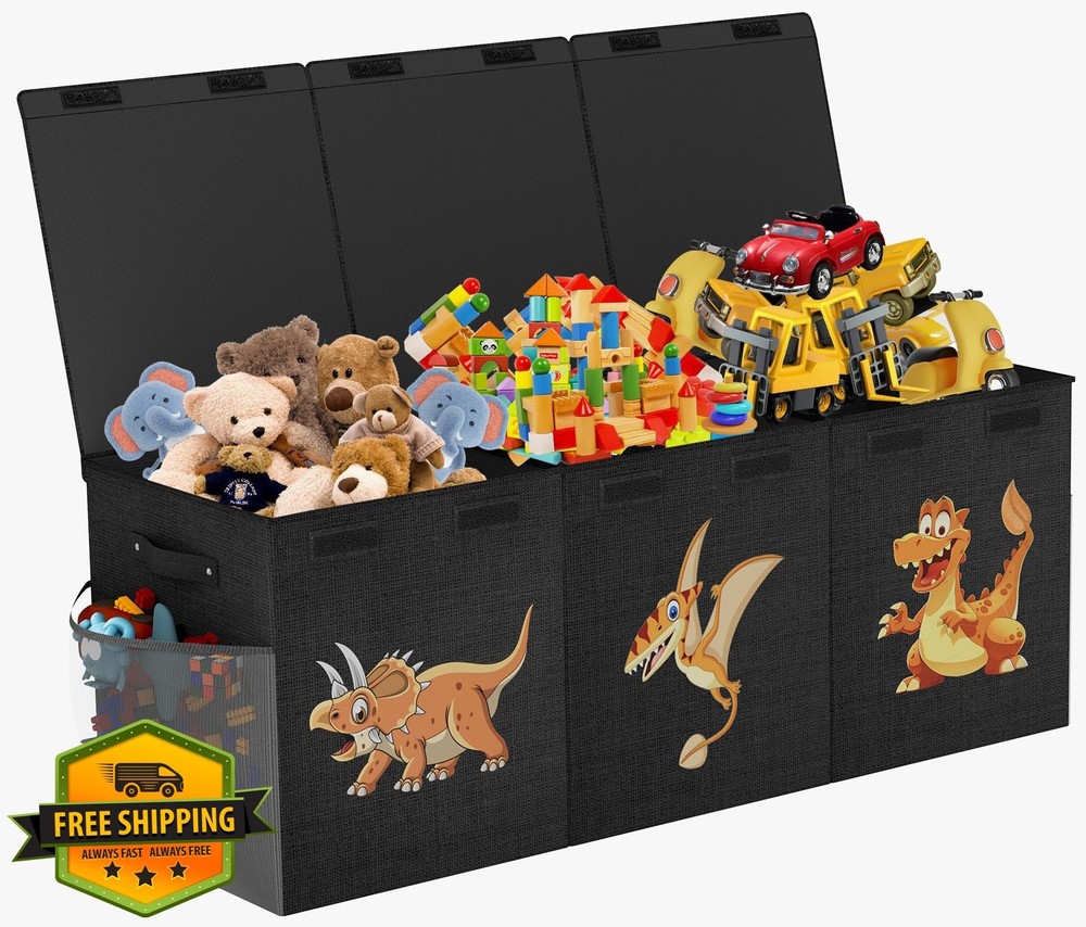 SAKAKI Toy Box Black 41x14x16