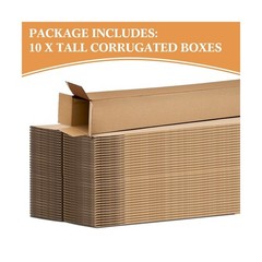 Qilery 10 Pcs 6 x 6 x 48 Inch Golf Club Shipping Boxes 6L x 6W x 48H Tall Cor…