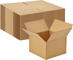 EZALFTIN 50 Pack 6x6x4 inches Small Shipping Boxes Brown Corrugated Cardboard…