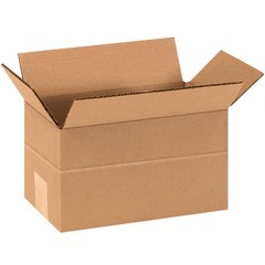 MD955 Multi-Depth Corrugated Cardboard Box 9″ L x 5″ W x 5″ H, Kraft, For Shi…