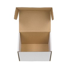 50Pcs Corrugated Paper Boxes 6x4x4″ White Yellow Cardboard Corrugated Carton
