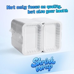 YANGRUI 50-Pack 28oz 9×6 White Takeout Boxes – Shrink Wrapped No Pre-Wash | B…
