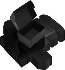 Pack of 40 Black Cardboard Shipping Boxes 6x4x3