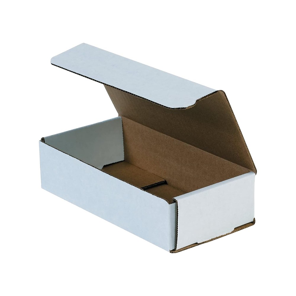 50 9″ x 4″ x 3″ White Corrugated Mailers Die Cut Tuck Flap Boxes Free Shipping