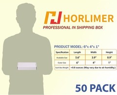 50 Pack White Corrugated Shipping Mailer Small Packaging Packing Boxes 6x4x1”