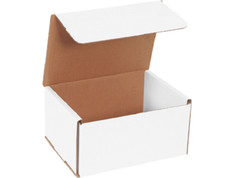 50 pcs – 8X6X4 White Folding Mailers Corrugated Boxes for Shipping