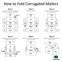 Boxes Fast BFM542 Corrugated Cardboard Mailers, 5 x 4 x 2, Tuck One-Piece, Die-C