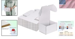 50 Pack Small White Cardboard Shipping Boxes 7x5x4 Inch for Lightweight Items