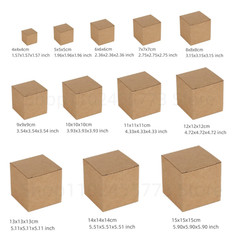 20/50Pcs Square Folding Kraft Paper Box Black White Cardboard Box for Packaging
