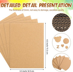 50 Pack Corrugated Cardboard Sheets Flat Hard Cardboard Inserts Back to School C