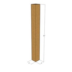 4x4x40 Tall Corrugated Shipping Boxes 32 ECT Single-Wall, 15/Pack