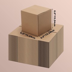 Durable 40 Pack 6x6x6 Cardboard Shipping Boxes for Mailing & Packing Small Items