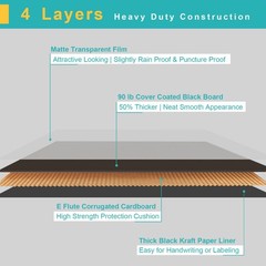 4x4x2″ Black Shipping Boxes Corrugated Cardboard Mailing Box Packaging for S…