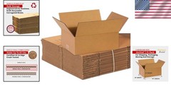 25-Pack of 14x10x6 Kraft Cardboard Boxes | Reliable Storage & Shipping Solution