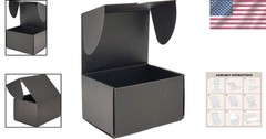 Black Shipping Boxes Pack of 15 – 12x9x6 inches