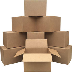 Cardboard Moving Boxes for Packing and Shipping, Medium Size, 18″