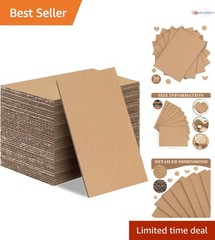 50 Pack Corrugated Cardboard Sheets Flat Hard Inserts for Shipping Packing Cr…