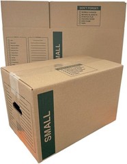 25 – Pack Small Cardboard Moving Boxes 16x10x10 32 ECT With Handles