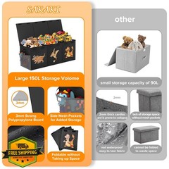 SAKAKI Toy Box Black 41x14x16