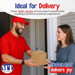 MT Products Brown Corrugated Cardboard Shipping Boxes 7″ x 7″ x 7″ – Pack of 10