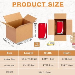 200 6x4x4 Corrugated Packing Shipping Carton Boxes – 72Boxes