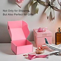 Pink/Black Shipping Boxes 25 Pack Small Cardboard Corrugated Mailer Boxes