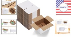 Durable 40 Pack of 8x6x4 Shipping Boxes in White – Perfect for Gifts & Shipping