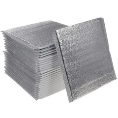 50PCS 20x20CM Insulated Shipping Bags, Reusable Thermal Box Liners, Metalized