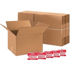 Medium Shipping Boxes 18″x14″x12″ – 20-Pack Corrugated Cardboard for Packing, Mo