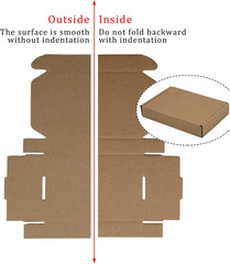 SUNLPH 50 Pack 6X4X1 Inches Small Shipping Boxes, Brown Corrugated Cardboard Box