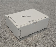 25pc White cardboard boxes-Big-9.5in x 8.25in x 2.75in-FREE SHIPPING!