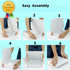 Small White Box 6 X 6 X 2 Inch 50 Pack Recyclable Gift Mailers Storage