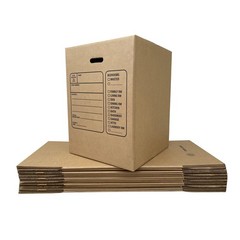 Moving Boxes with Handles 18x18x24 Brown BOXINDSLAR10 Uboxes