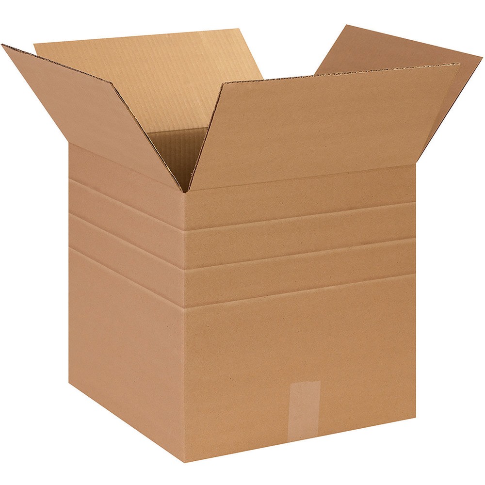 14″ x 14″ x 14″ Multi-Depth Cardboard Corrugated Boxes Lot of 25