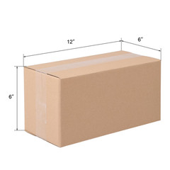 50pcs 12 “x 6″ x 6 ” thick 3mm corrugated cardboard box in kraft paper color