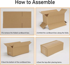 40 Packs 10X7X3 Shipping Boxes for Small Business, Corrugated Cardboard Boxes Bu