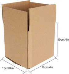 50 Pack 4x4x4 Inch Sturdy Brown Shipping Boxes – Recycled Corrugated Mailers