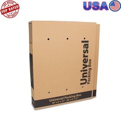 55 In Universal TV Moving Storage Box W/ 4 Foam Corners Bubble Roll New