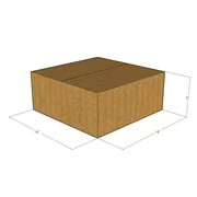 14x14x6 Flat Corrugated Shipping Boxes 32 ECT Single-Wall, 10/Pack