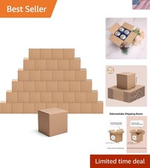 Brand New 40 Pack Small Brown Cardboard Shipping Boxes 5x5x5