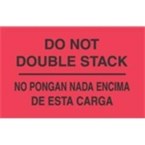 1000 – #DL3051 3×5″ No Pongnan Nada Encima De Esta Carga- Bilingual Label