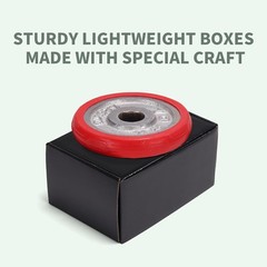 Pack of 40 Black Cardboard Shipping Boxes 6x4x3