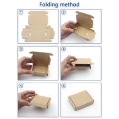 50pcs Small Kraft Cardboard Boxes Packing Boxes 1.5mm Thick Cardboard, 3.4 x …
