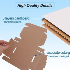 50 PCS 4x4x1 Inch White Corrugated Mailer Cardboard Box Small Shipping Tool
