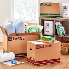 Large Moving Boxes Durable Seasonal Storage 27L x 15W x 17H Standard Kraft New