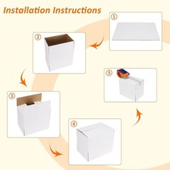 White Cardboard Shipping Boxes – 30 Count – 10x7x5 Inches, Recyclable