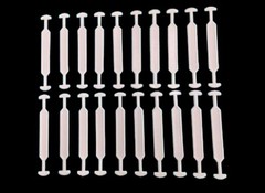 20 Heavy Duty 6.75″ Cardboard Box Handles Plastic Carry 45lbs White w/ Backers