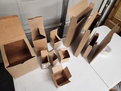 50pcs 6.5×6.5×1.3″ Thin Single-Ply Mailer Boxes Durable Tape-Free Eco-Friendly