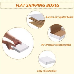 50 Pack White Corrugated Shipping Mailer Small Packaging Packing Boxes 6x4x1”