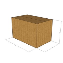 16x10x10 Corrugated Shipping Boxes 32 ECT Single-Wall, 75/Pack